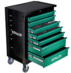Szafka narzędziowa 7 szuflad z wyposażeniem 165elem. STALCO S026399165