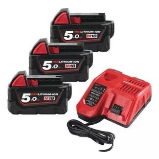 M18NRG-503-NRG KIT - Zestaw 3 akumulatorów M18™, Li-ion 18 V , 5.0 Ah + szybka ładowarka, 4933451423