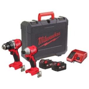 M18™ ZESTAW BEZSZCZOTKOWY POWEPACK (M18 BLDDRC, M18 BLIDRC), w/2xM18B4, M12-18C