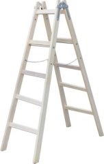 Drabina malarska dwustronna 2x4 stopnie drewniana STALCO S-40588