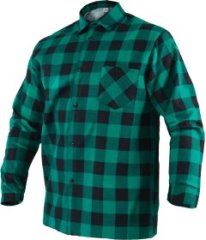 Koszula flanelowa SQUARE zielony XL - 45 STALCO S-42045