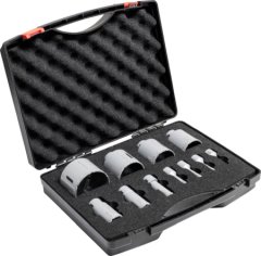 Zestaw otwornic diamentowych 6-75mm uchwyt M14 kpl 11elem. STALCO PERFECT S-71038