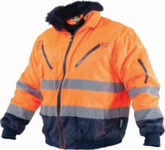Kurtka ocieplana ostrzegawcza męska PILOT HI-VIS pomarańczowy S STALCO S-44083