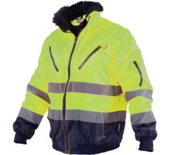 Kurtka ocieplana ostrzegawcza męska PILOT HI-VIS żółty 2XL STALCO S-44090