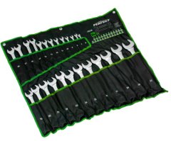 Klucze płasko - oczkowe 6-32mm 25elem. polerowane STALCO PERFECT S-76755