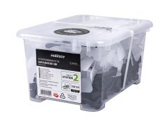 Zestaw system No 2 klips/klin do fugi 1mm opakowanie box 150/150szt. STALCO PERFECT S-75215