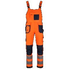 Spodnie ogrodniczki ostrzegawcze BASIC NEON LINE pomarańczowy 2XL STALCO S-51690