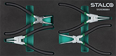 Zestaw szczypiec do pierścieni segera, 4 elem. CrV wkład EVA STALCO S026360001
