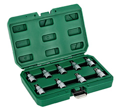 Klucze trzpieniowe Torx na nasadce 55 mm, zestaw 9elem. STALCO S011166055