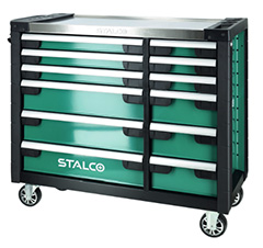 Szafka narzędziowa 12 szuflad, blat nierdzewny STALCO S026300012
